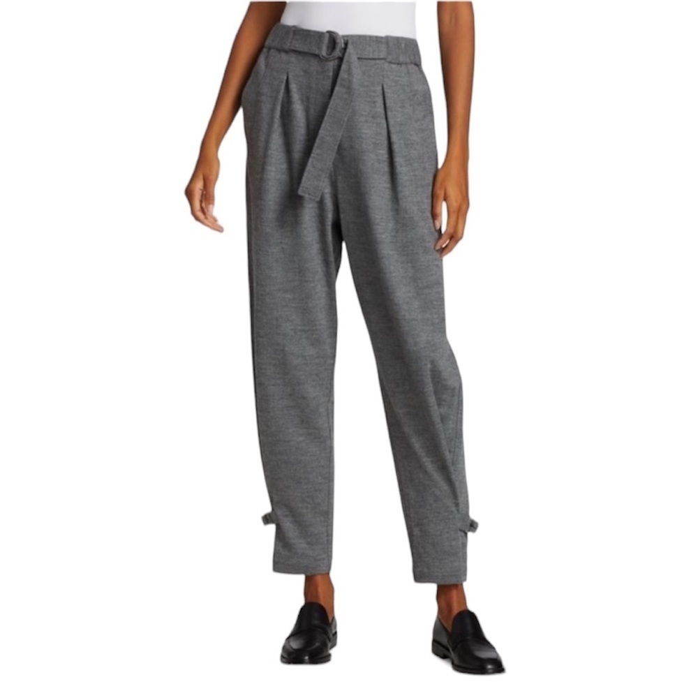 3.1 Phillip Lim‎ Cinched Buckle Detail Wool Gray Trousers Pants